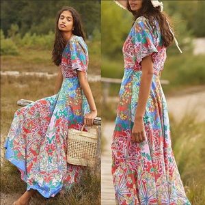 Anthropologie Amandine Floral  Maxi dress by Roopa Pemmaraju. Size large